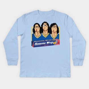 Hanson Brothers Hockey Slapshot Aluminum Foil Kids Long Sleeve T-Shirt